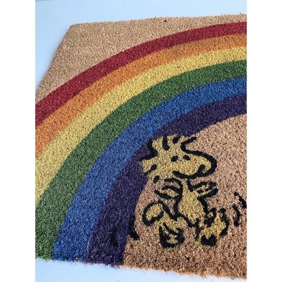 Peanuts Snoopy & Woodstock 'Rainbow Pride' Coir Door Mat 20” x 34” NEW - Picture 5 of 7
